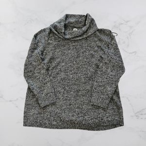 DC Jeans Size X Split Sleeve Cowl Neck Sweater